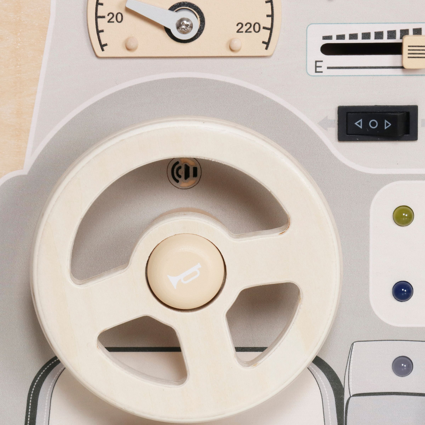 Монтесори дървена дъска за игра за малки деца - табло за кола