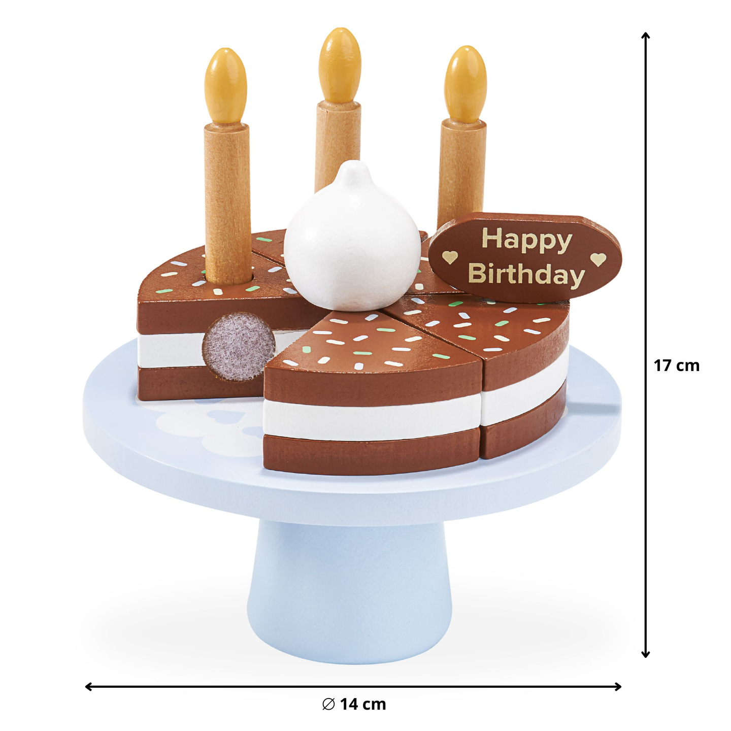 Дървена торта за рожден ден за рязане