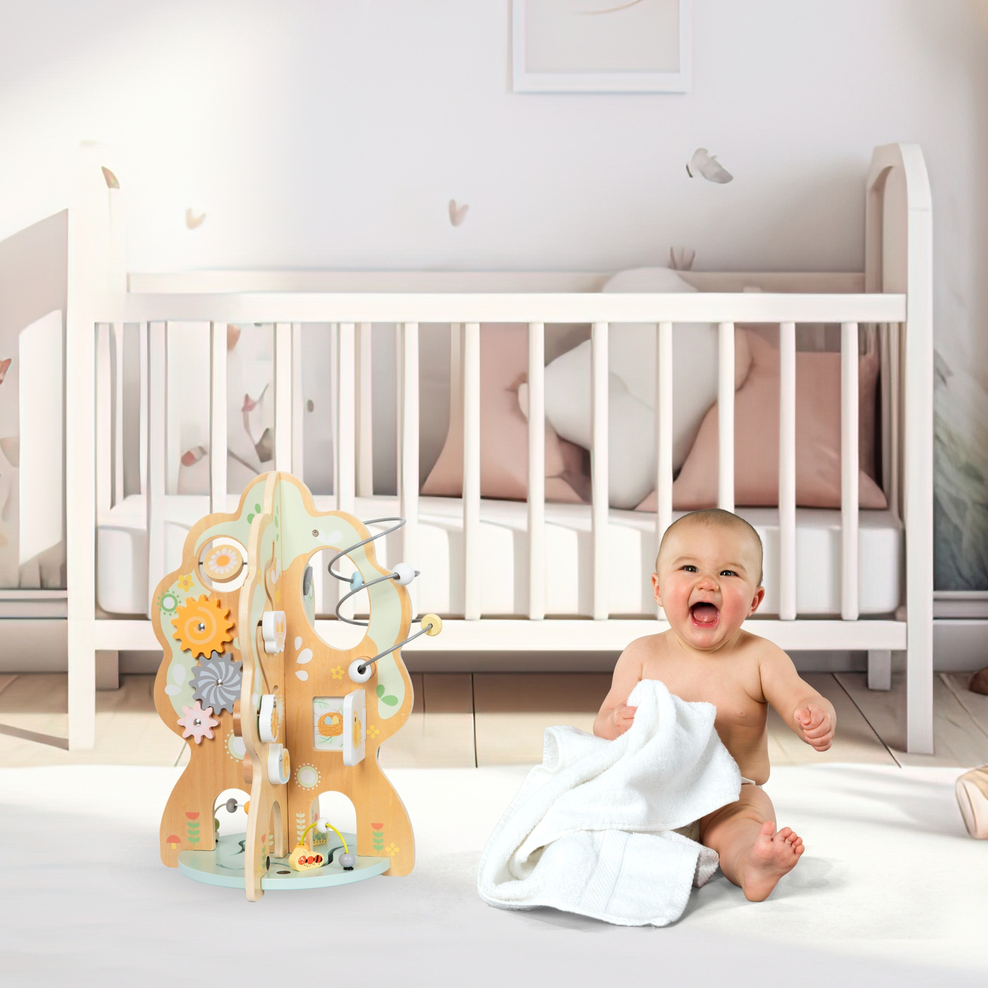 Дървена образователна играчка 10 в 1 - мултифункционално дърво