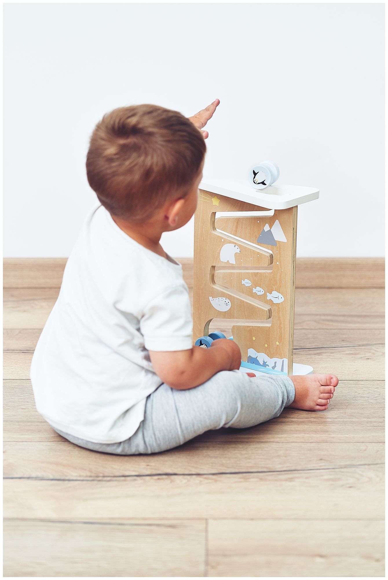 Дървена двустранна дъска за сензорни манипулации