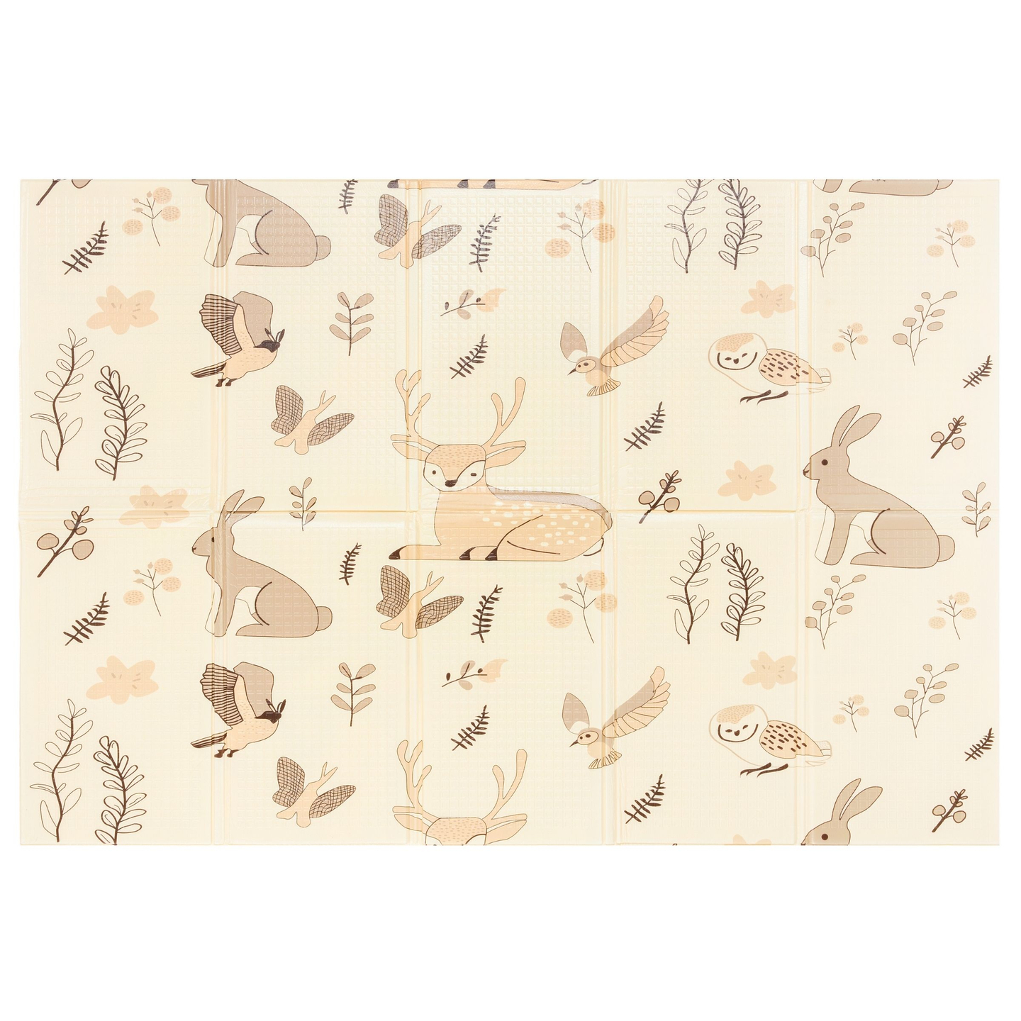 Двустранно сгъваема постелка от дунапрен 180 x 120 x 1cm - Magic Forest/Autumn Streets - boho