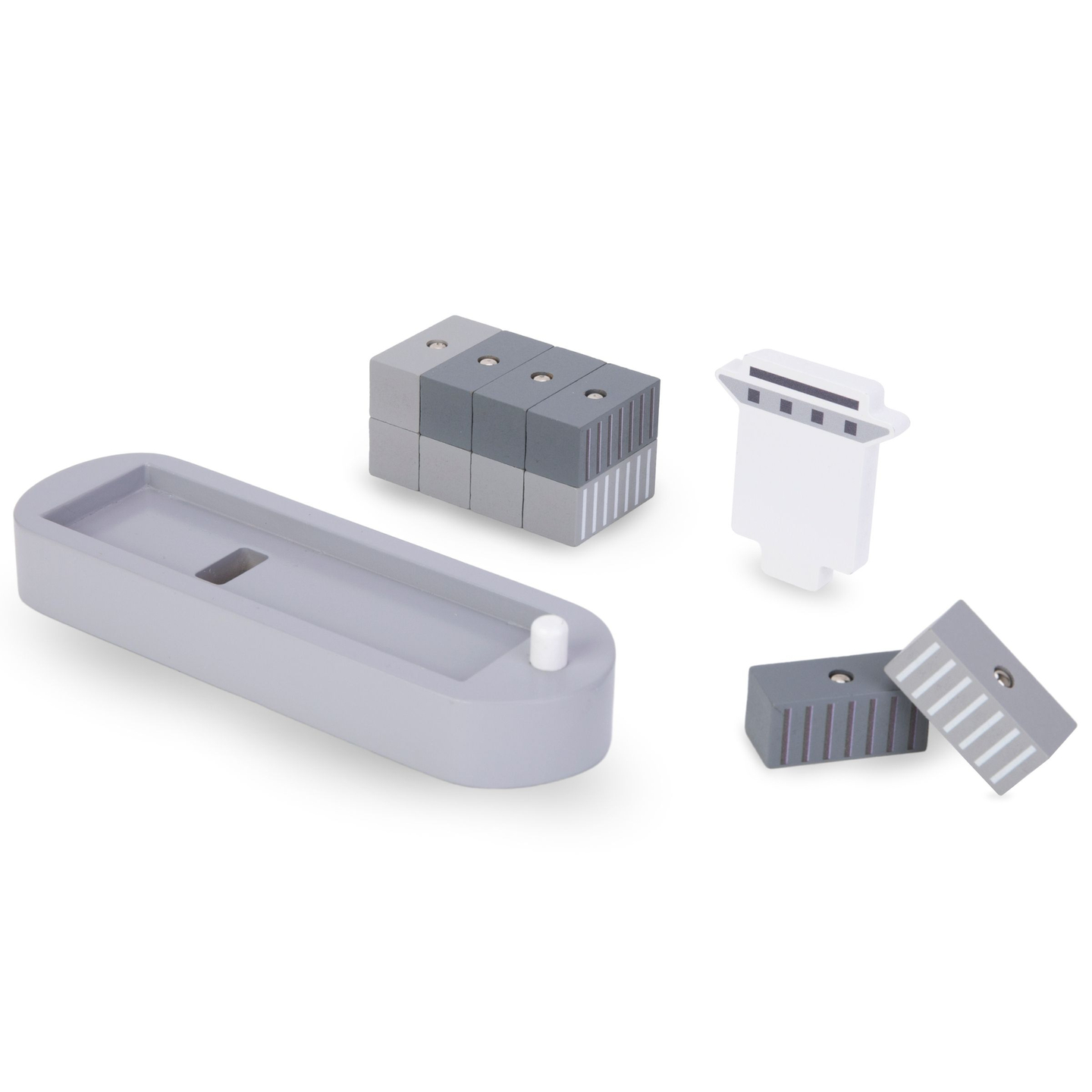 Мобилен пристанищен кран с магнитна лебедка и аксесоари - дървен комплект