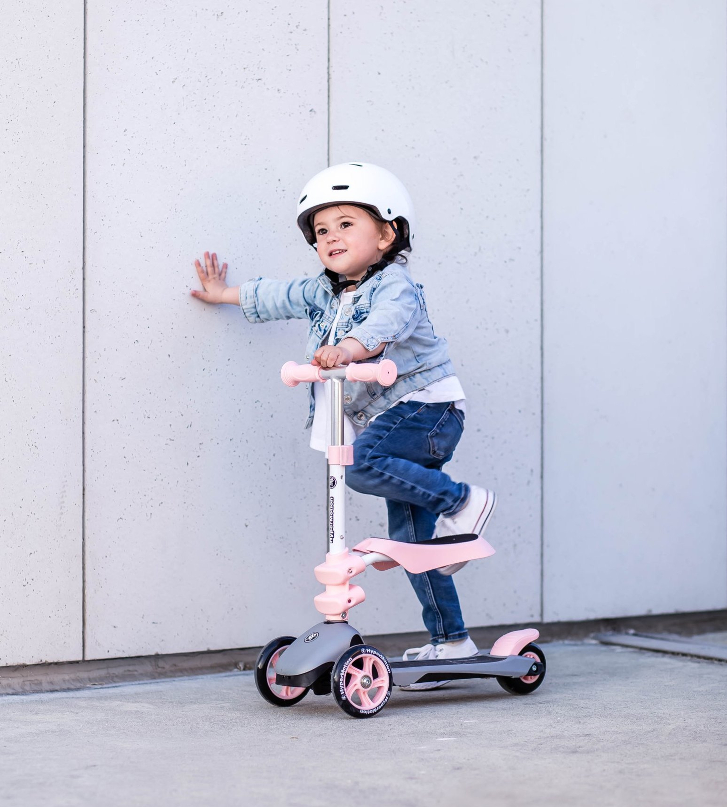 Триколка за баланс HyperMotion 3в1 - розова