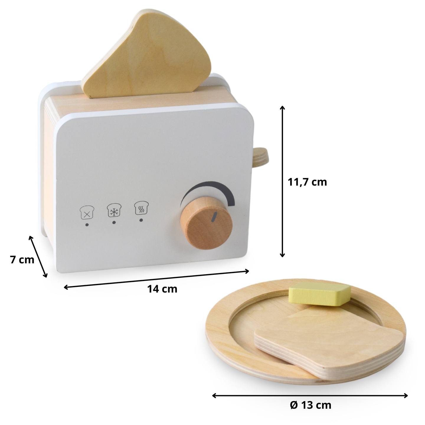 Дървен тостер с аксесоари