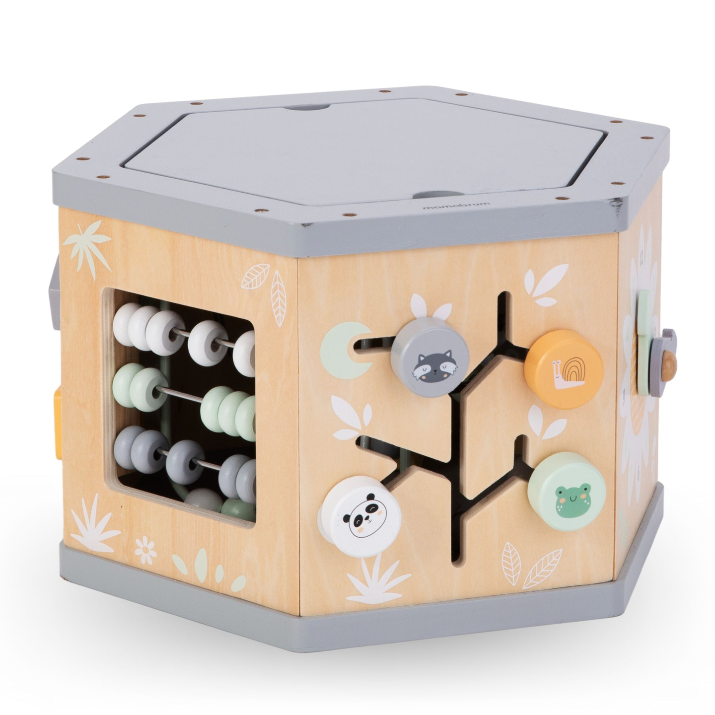 Интерактивен дървен образователен куб 7 в 1 - моторен цикъл