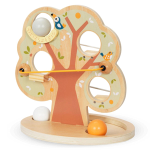 Дървена писта за пързаляне с топка - Зелено дърво