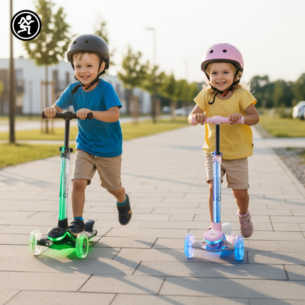 Тротинетка за баланс HyperMotion BECKY - RGB LED осветление, розова