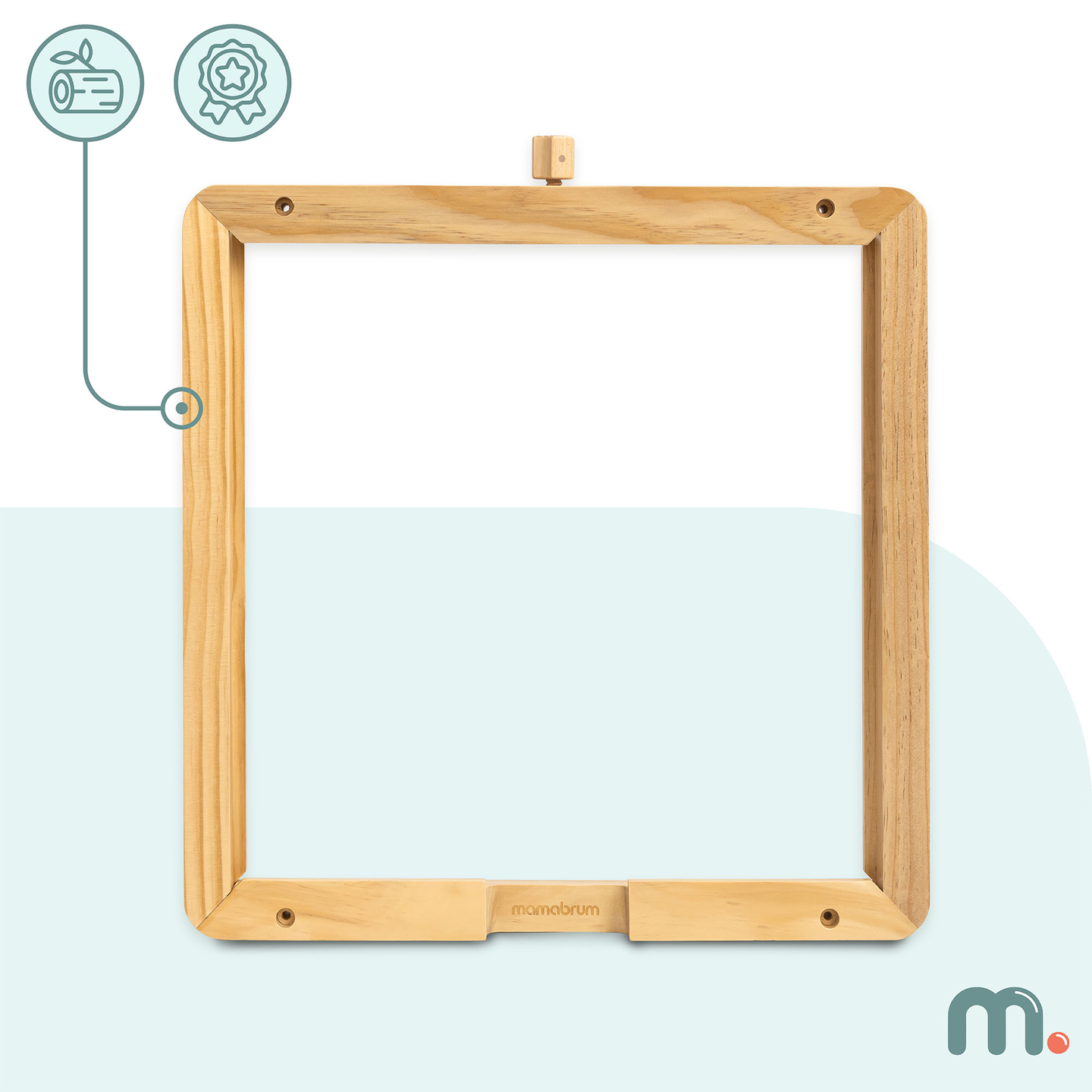 Дървена стенна рамка - за монтаж на образователни дъски Mamabrum