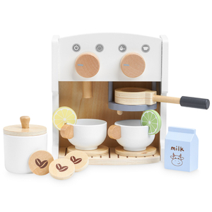 Дървена машина за кафе и чай с аксесоари - кафене