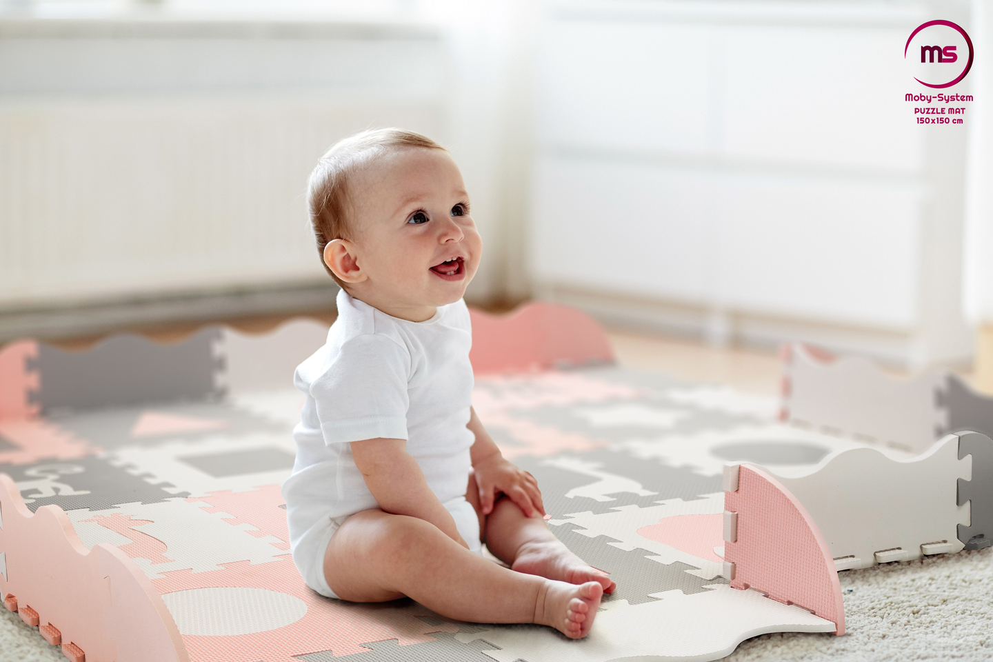 Подложка от пяна XL 150 x 150 x 1cm с кант - EVA пяна - розова