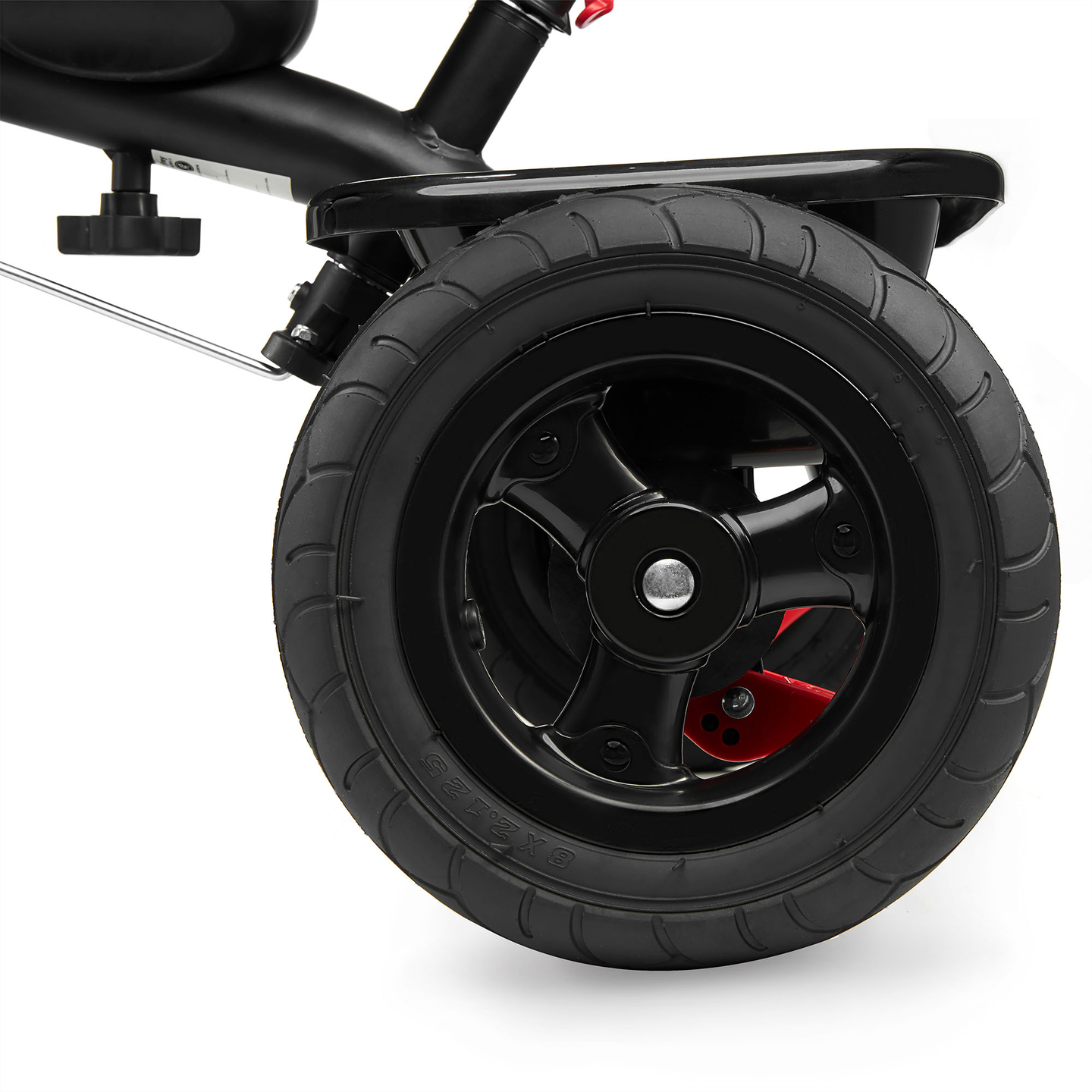 Триколка за деца от 1 до 4 години - TOBI FREY - сив цвят - въртяща се - помпени колела + бутало