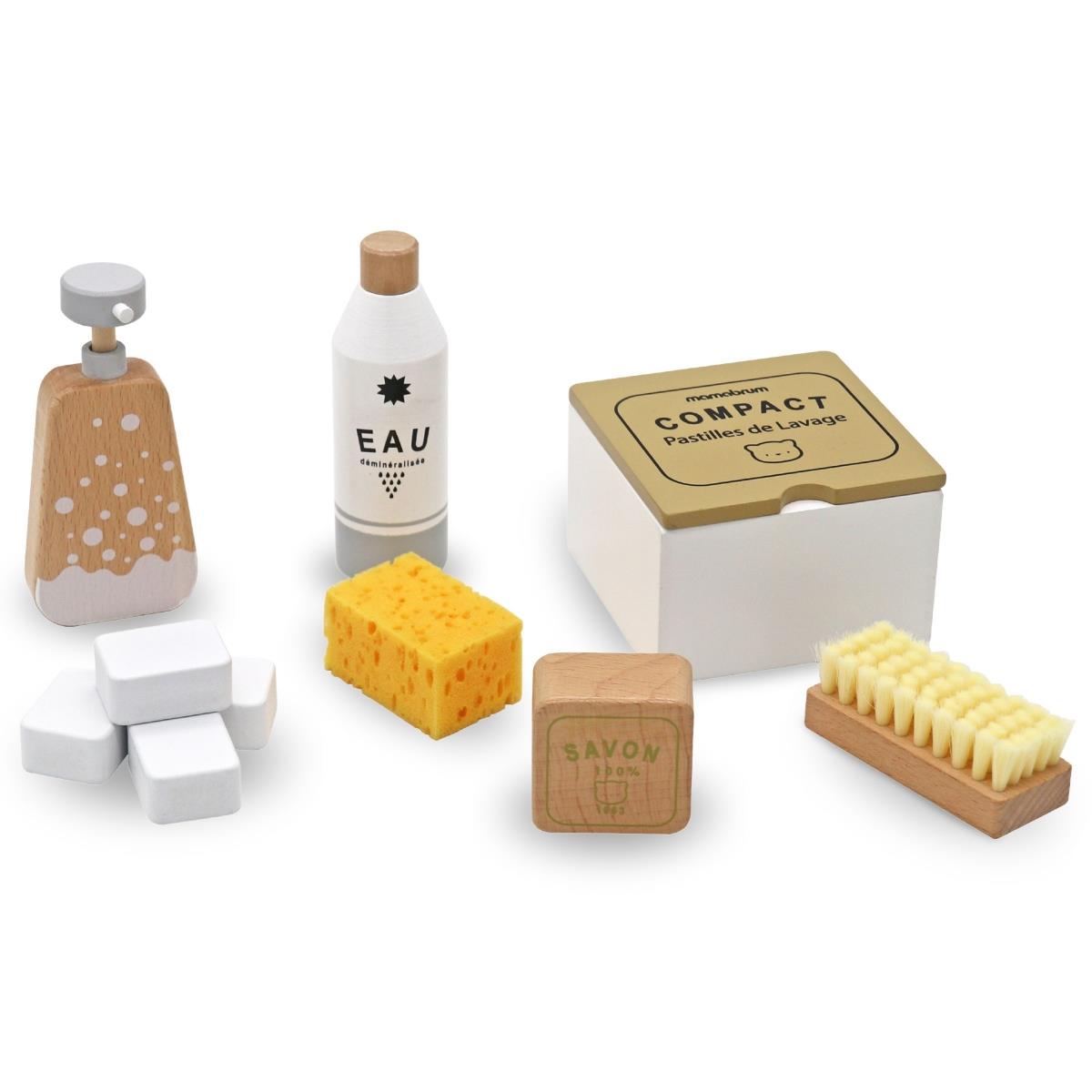 Дървен комплект за почистване за деца - 10 артикула