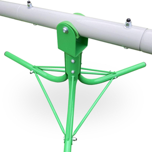 Градинска люлка 2 в 1, балансираща греда за 2 души с 360-градусова въртележка