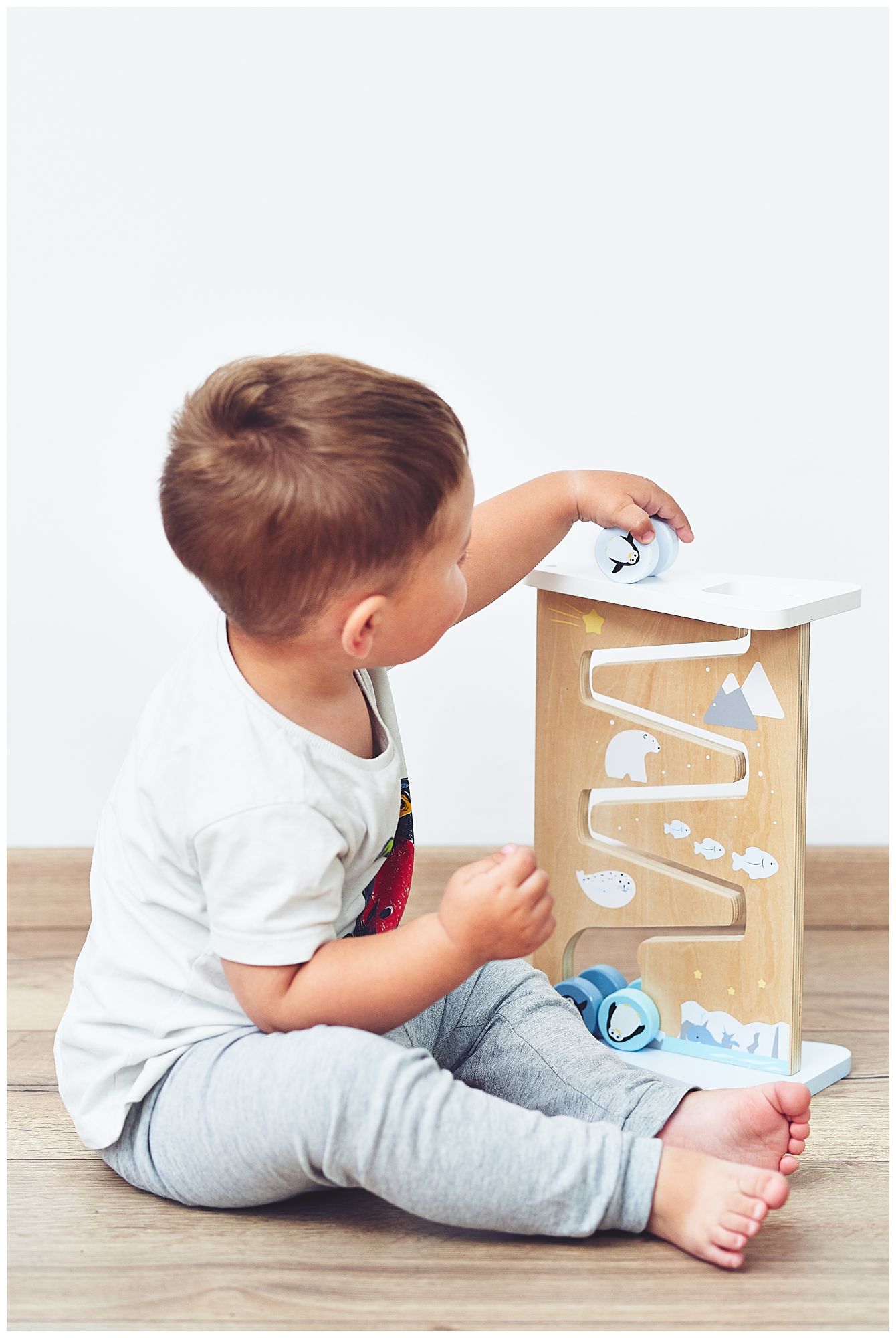 Дървена двустранна дъска за сензорни манипулации