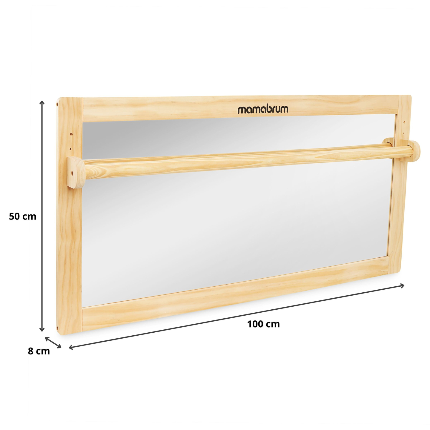 Бебешко огледало с регулируема дръжка - Монтесори