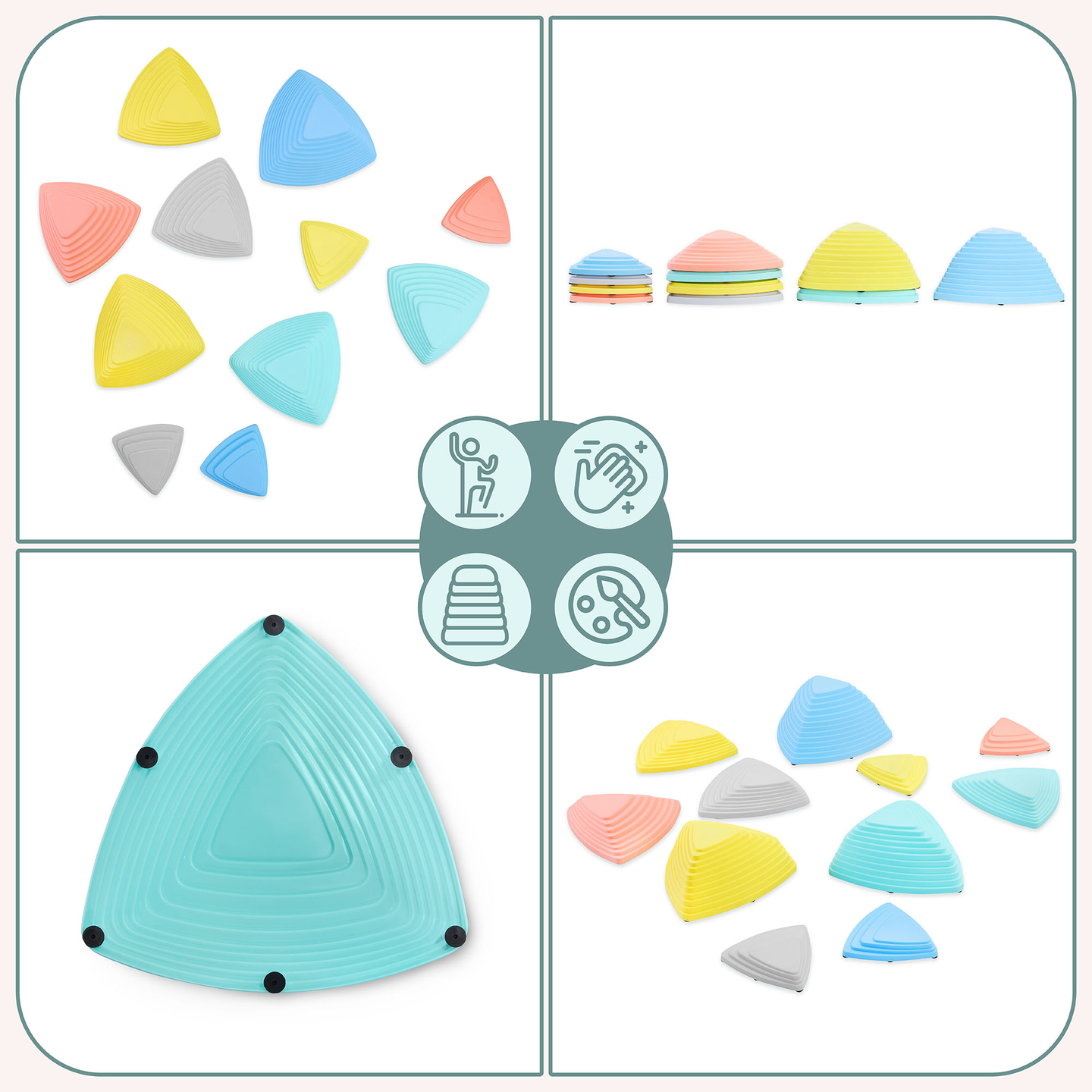 Цветни балансиращи камъни - 11 броя