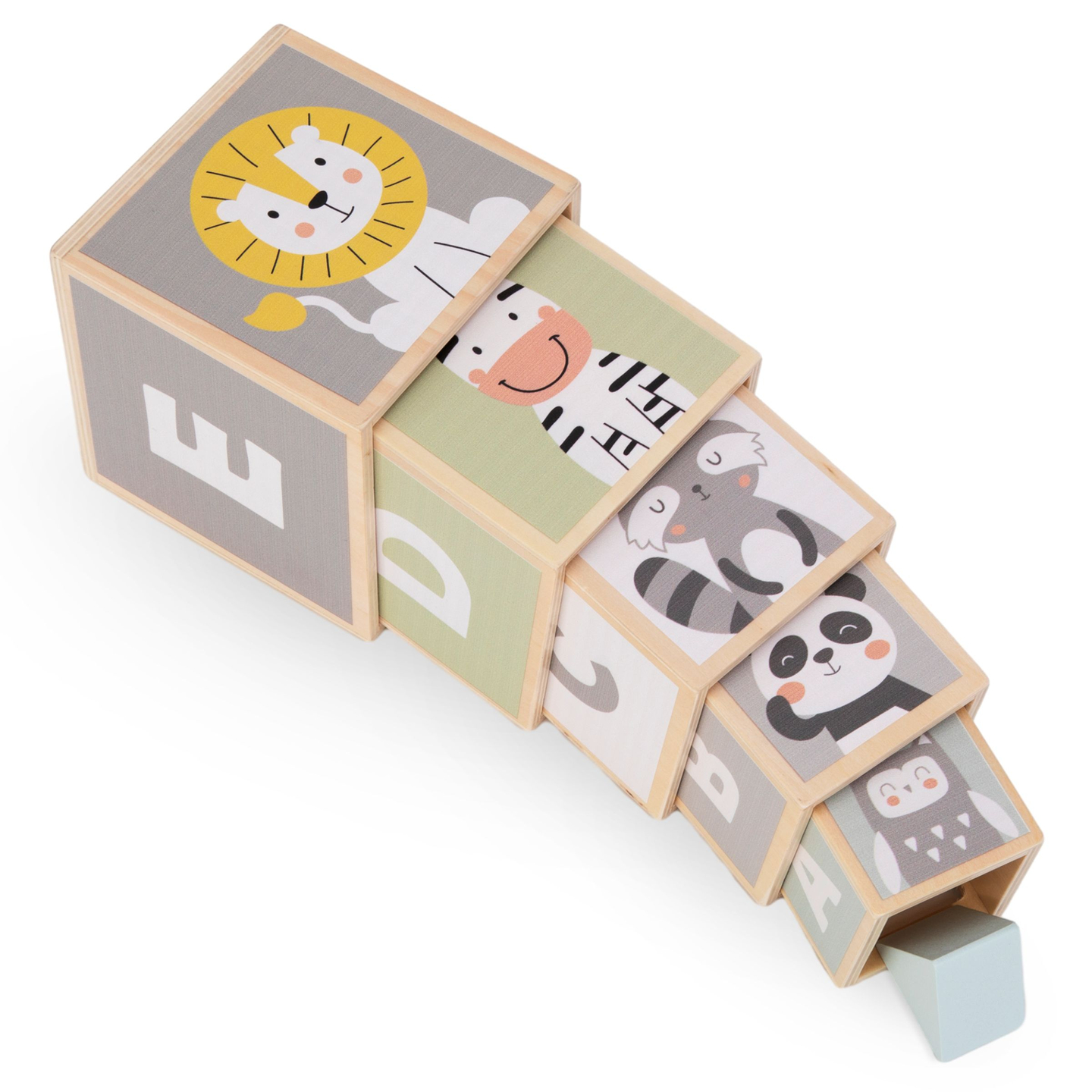 Дървена кула - сортировчик на форми, числа, азбука, животни