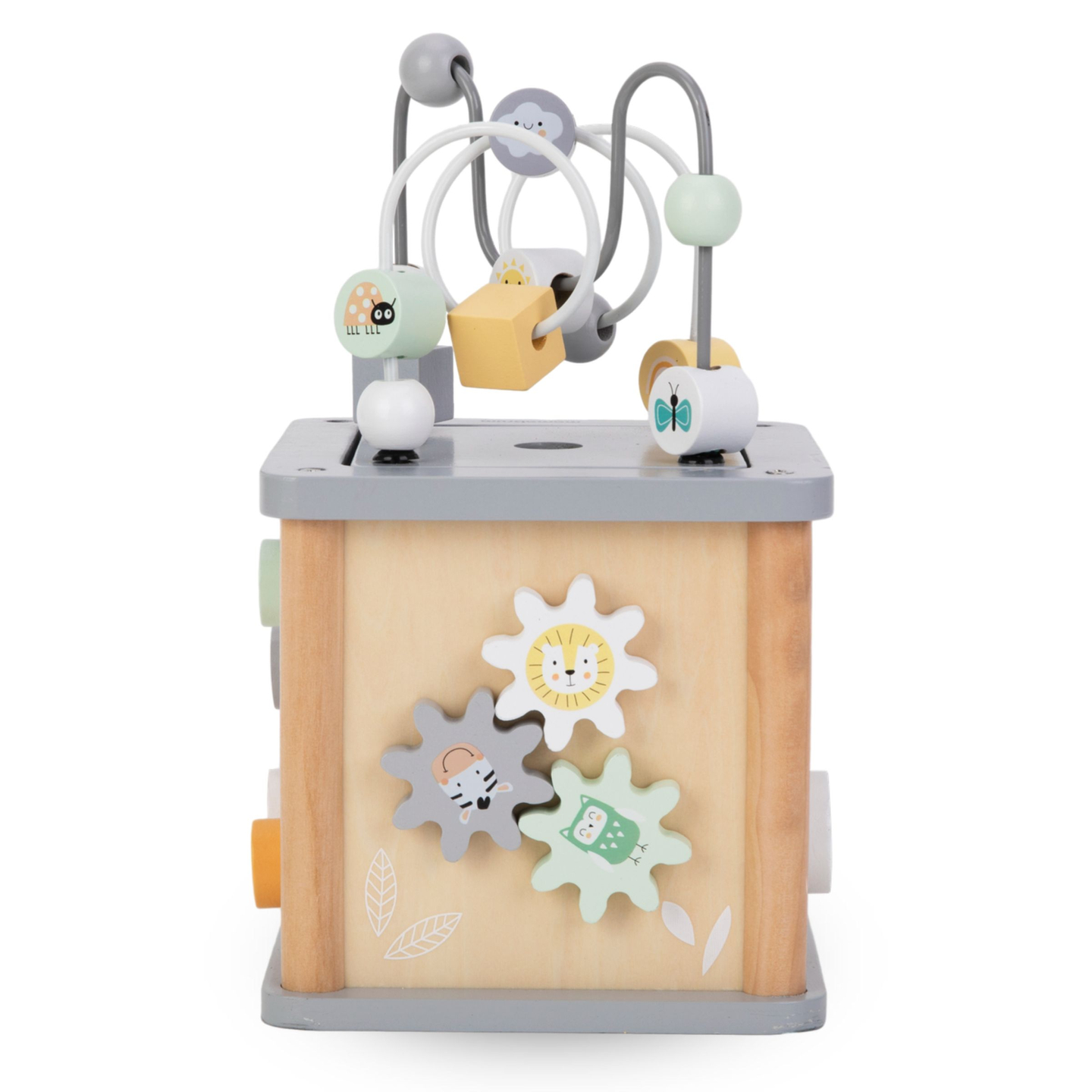 Дървен образователен куб Монтесори - моторен цикъл