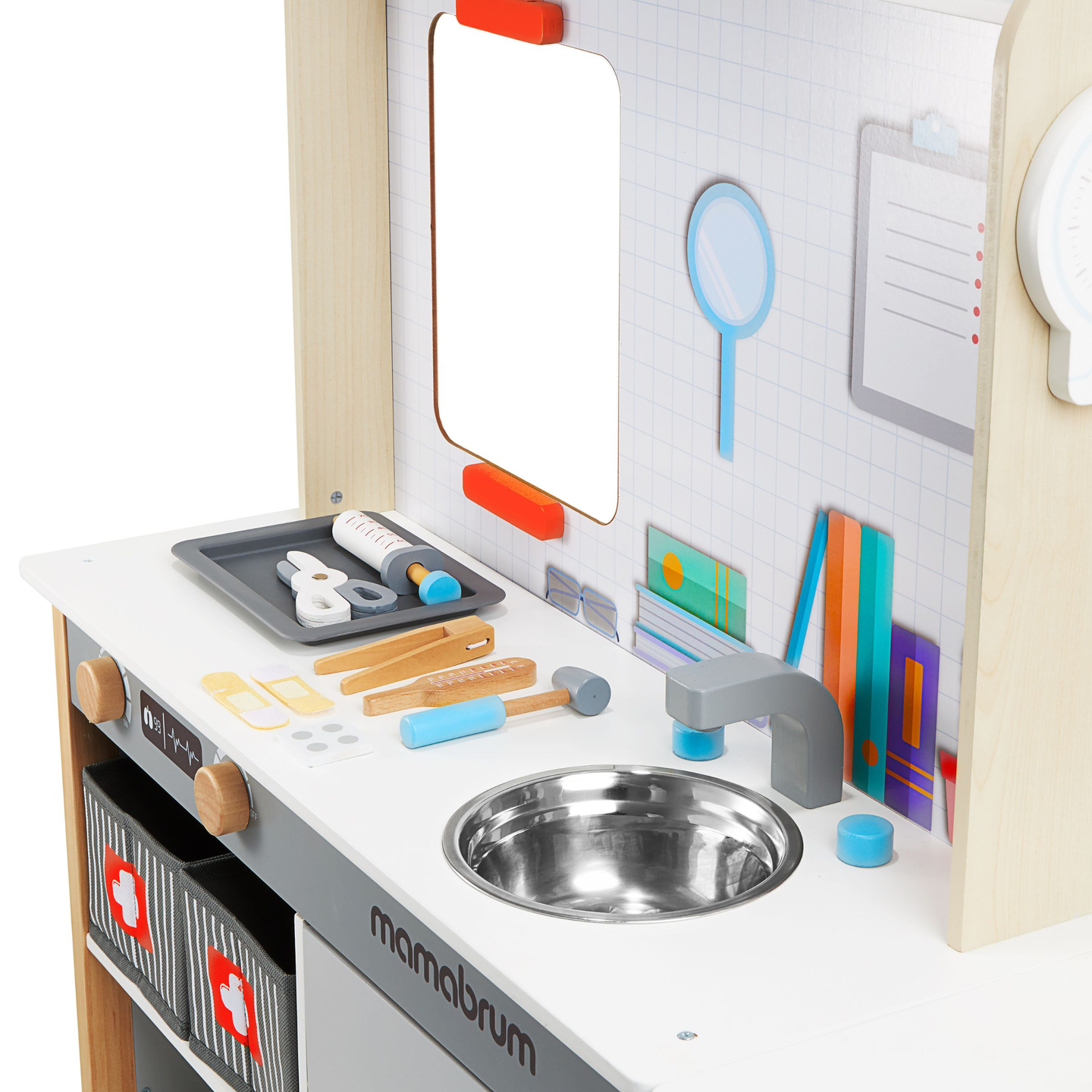 Дървена болница за лекарски кабинет XXL - лекарски комплект с аксесоари