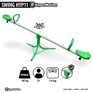 Градинска люлка 2 в 1, балансираща греда за 2 души с 360-градусова въртележка