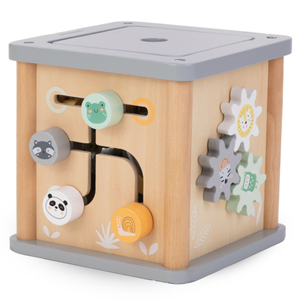 Дървен образователен куб Монтесори - моторен цикъл