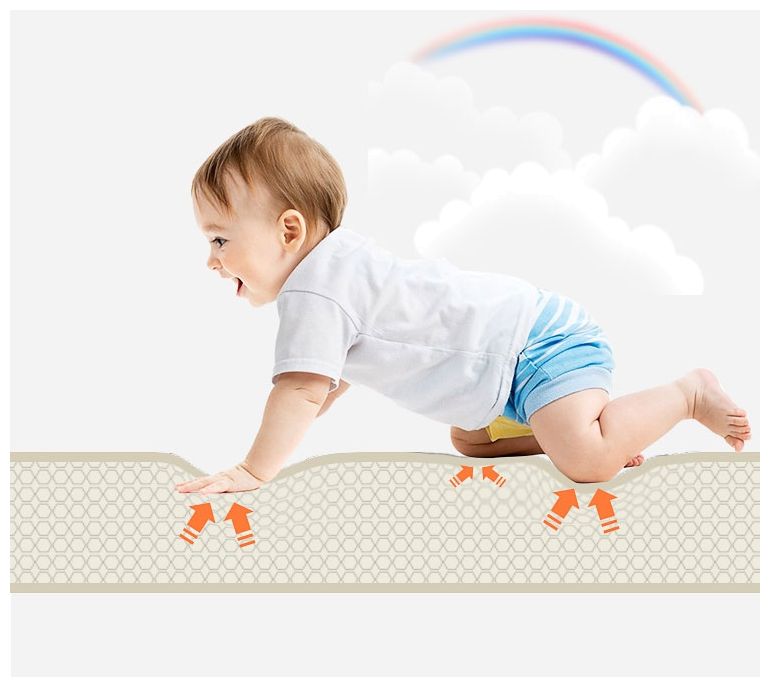 Двустранна подложка от пяна XXL - ролка 2 CM (път и зигзаги)