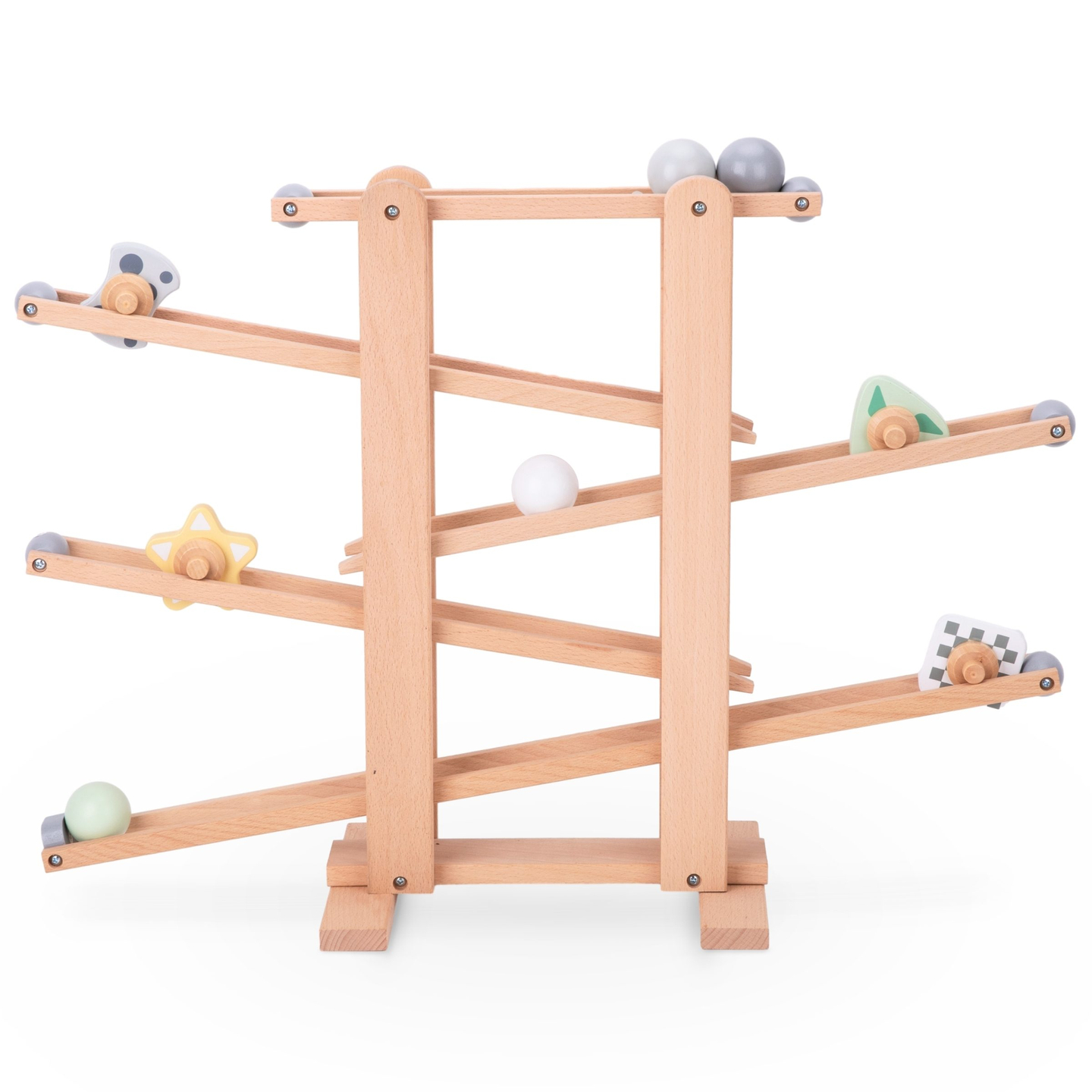 Голям дървен тупик - пързалка с въртящи се елементи