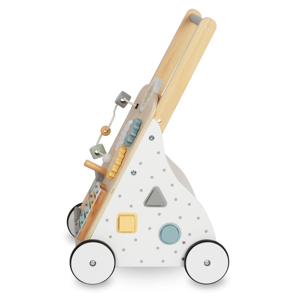 Образователна дървена проходилка 8в1 / бебешки тласкач - манипулационна дъска